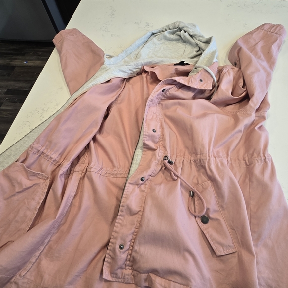 Torrid  Twill Anorak Cargo  Hooded Pink Jacket  Womens Plus  2X - Picture 6 of 13